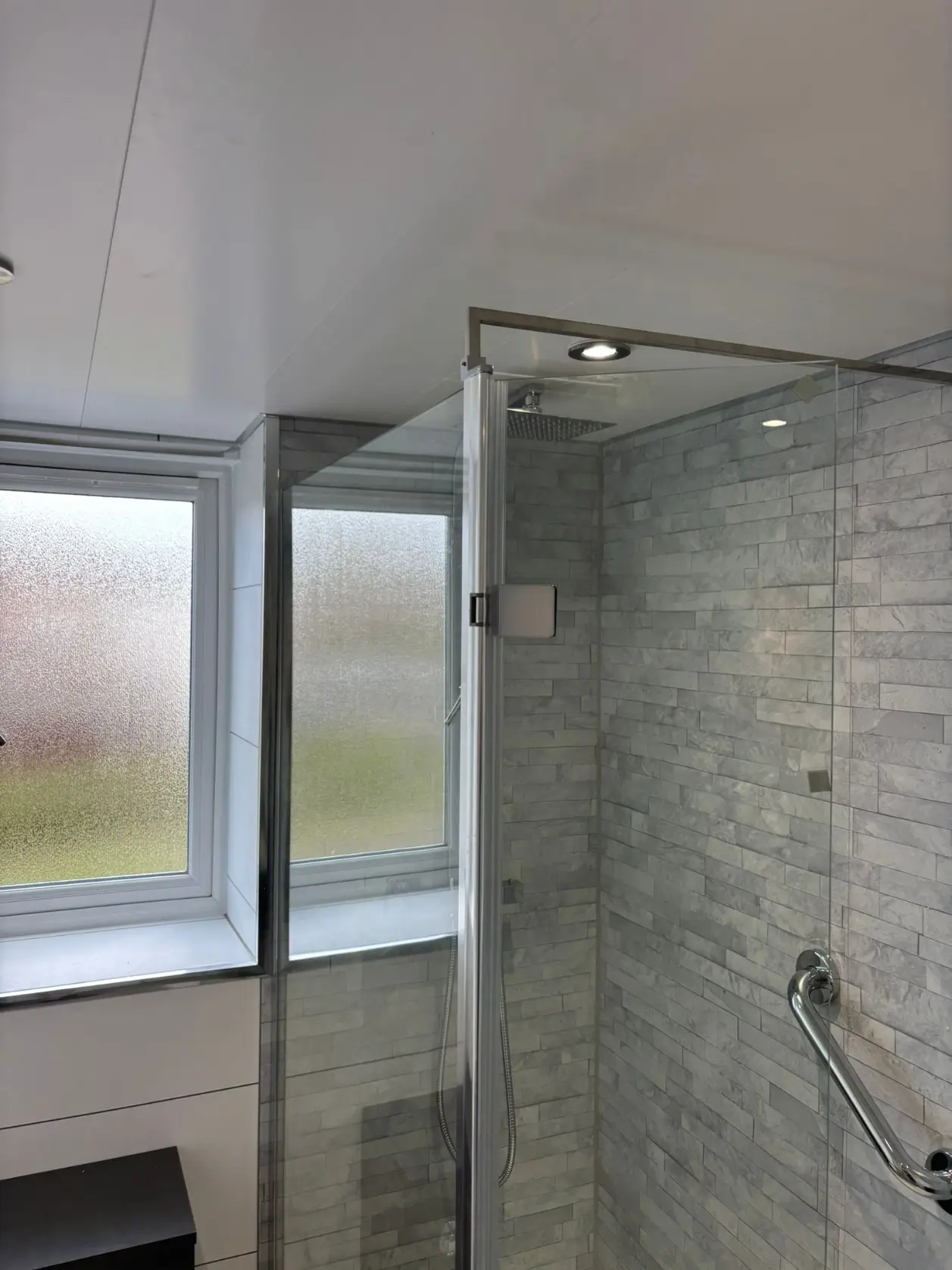 Walk-in shower fitted by bathroom fitters in Edinburgh