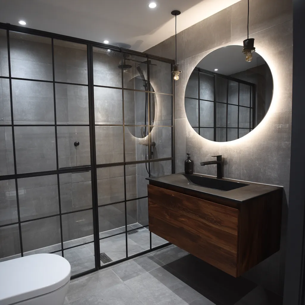 En-suite with wall-hung toilet