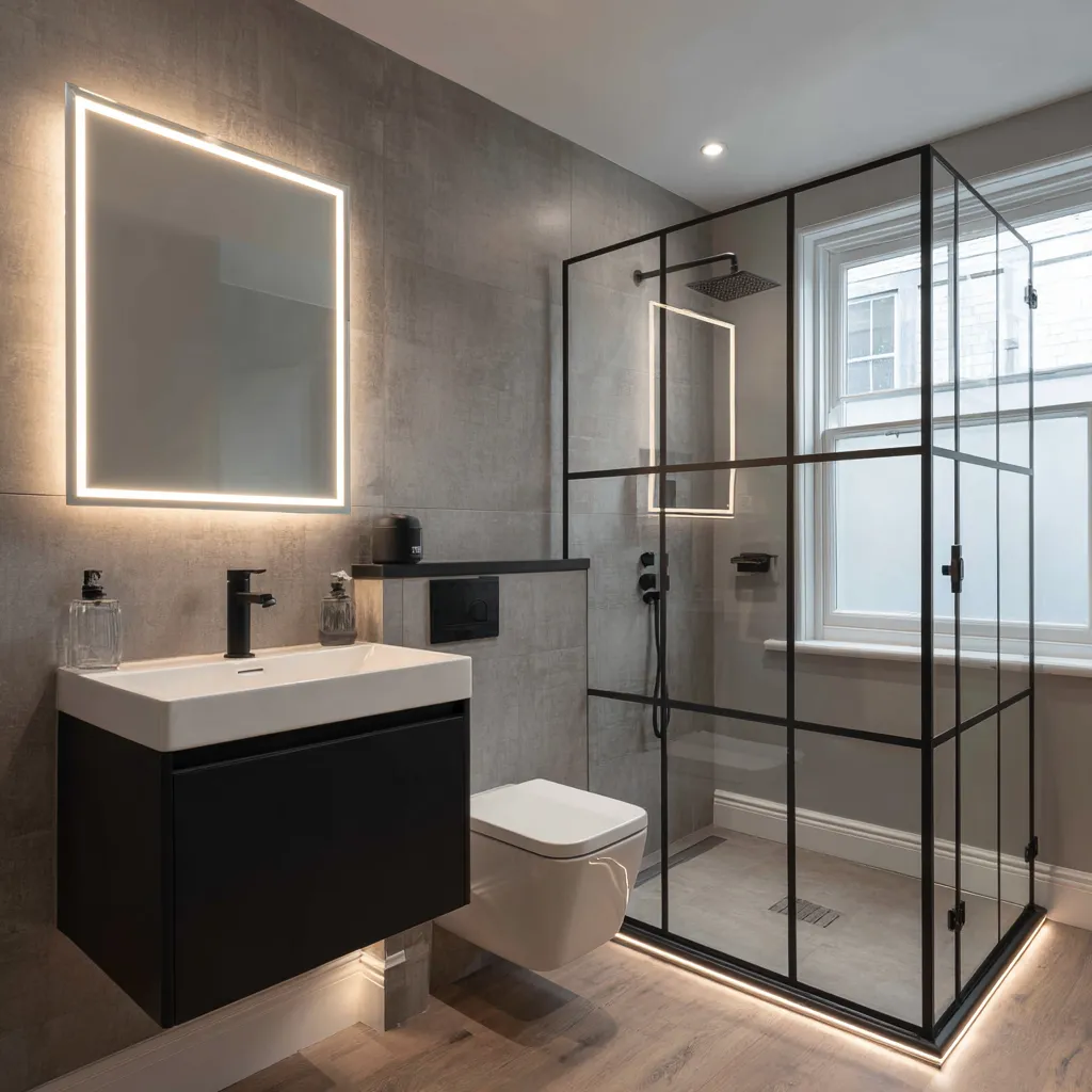 Modern fitted bathroom in a Dalkeith family home