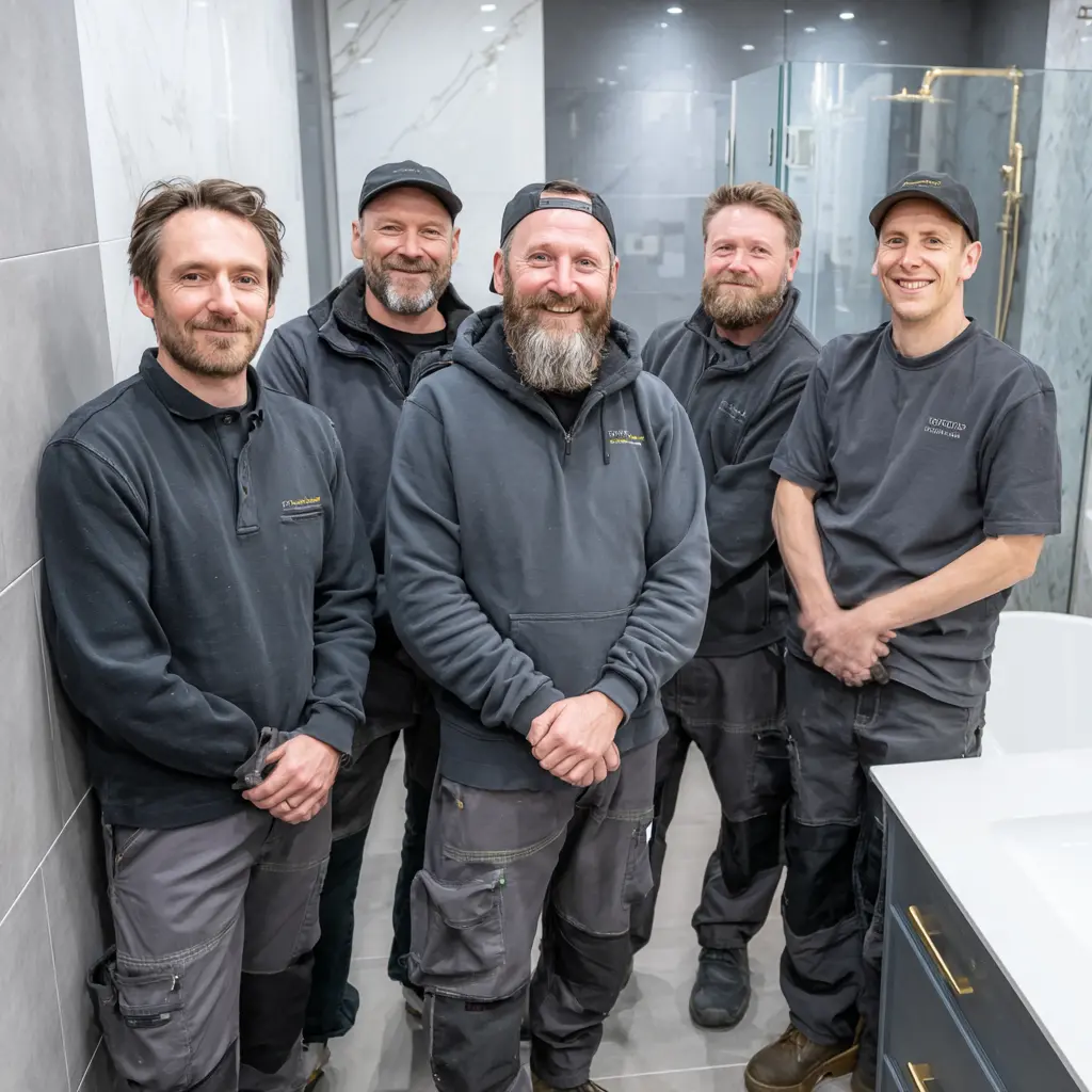 The Fitted Bathrooms Edinburgh team on site
